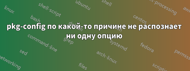 pkg-config по какой-то причине не распознает ни одну опцию