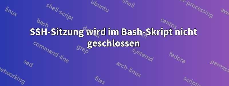 SSH-Sitzung wird im Bash-Skript nicht geschlossen