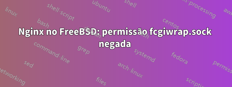 Nginx no FreeBSD: permissão fcgiwrap.sock negada