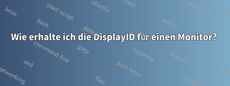 Wie erhalte ich die DisplayID für einen Monitor?