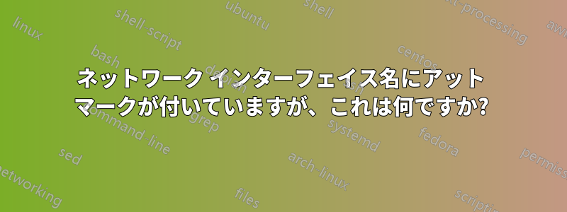 ネットワーク インターフェイス名にアット マークが付いていますが、これは何ですか?