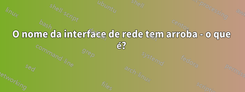 O nome da interface de rede tem arroba - o que é?