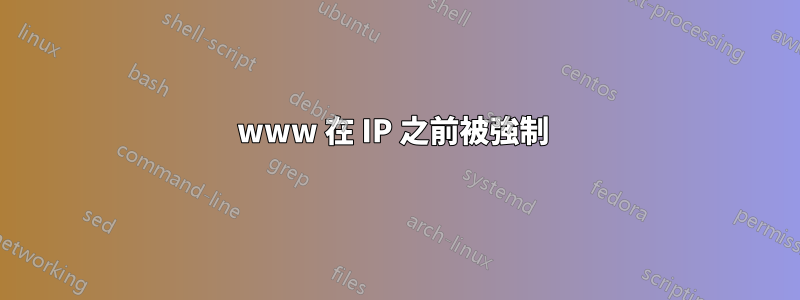 www 在 IP 之前被強制 