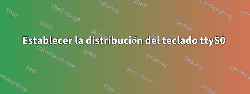 Establecer la distribución del teclado ttyS0