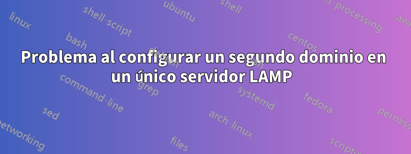 Problema al configurar un segundo dominio en un único servidor LAMP 