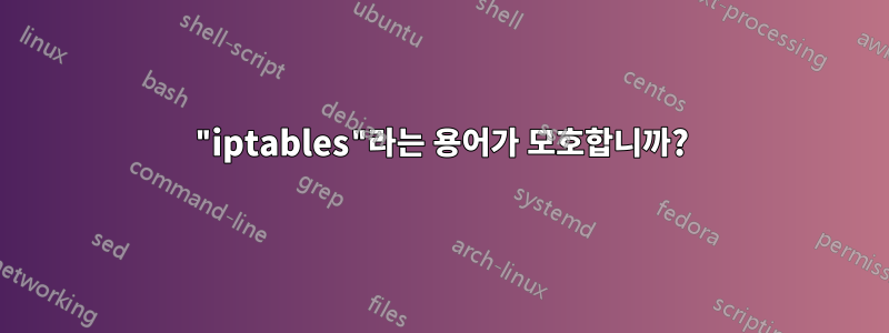 "iptables"라는 용어가 모호합니까?