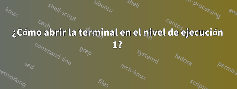 ¿Cómo abrir la terminal en el nivel de ejecución 1?