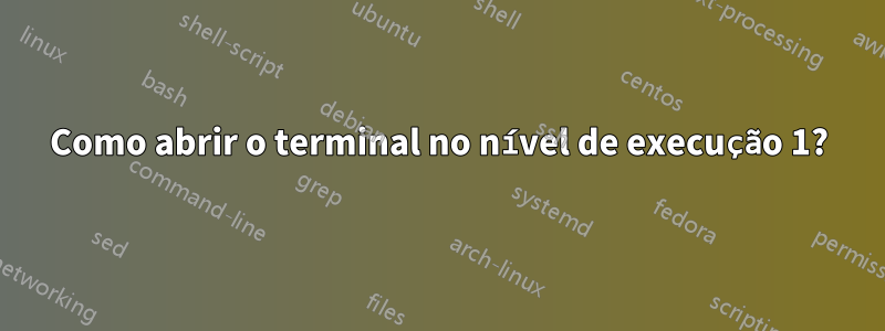 Como abrir o terminal no nível de execução 1?