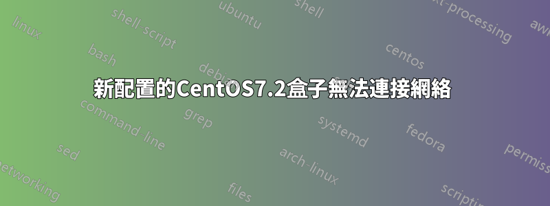 新配置的CentOS7.2盒子無法連接網絡