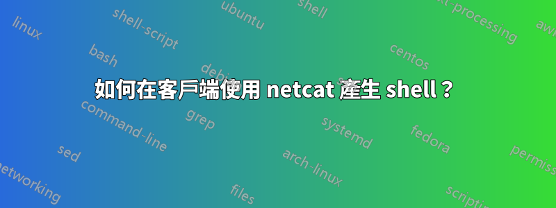 如何在客戶端使用 netcat 產生 shell？