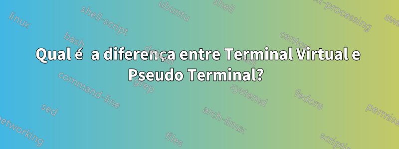 Qual é a diferença entre Terminal Virtual e Pseudo Terminal? 