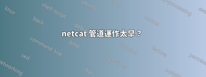 netcat 管道運作太早？