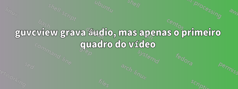 guvcview grava áudio, mas apenas o primeiro quadro do vídeo