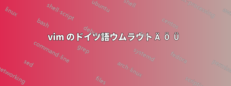 vim のドイツ語ウムラウト Ä Ö Ü