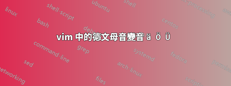 vim 中的德文母音變音 ä Ö Ü