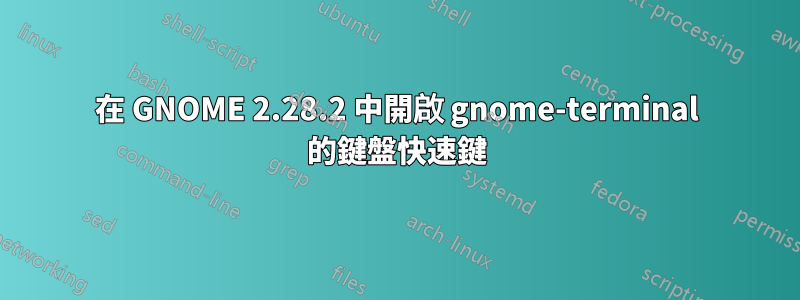 在 GNOME 2.28.2 中開啟 gnome-terminal 的鍵盤快速鍵