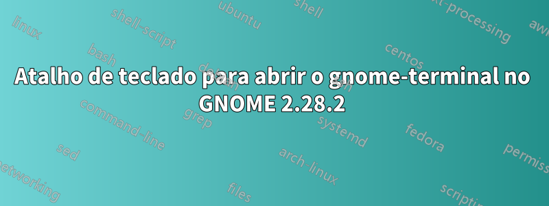 Atalho de teclado para abrir o gnome-terminal no GNOME 2.28.2