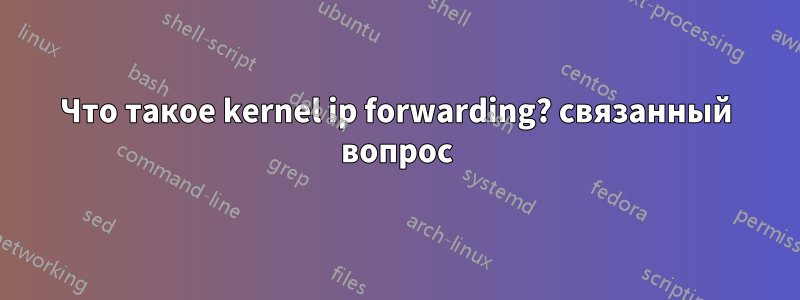 Что такое kernel ip forwarding? связанный вопрос