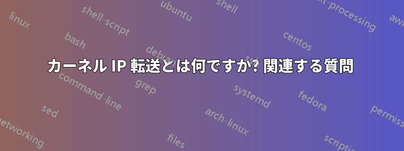 カーネル IP 転送とは何ですか? 関連する質問