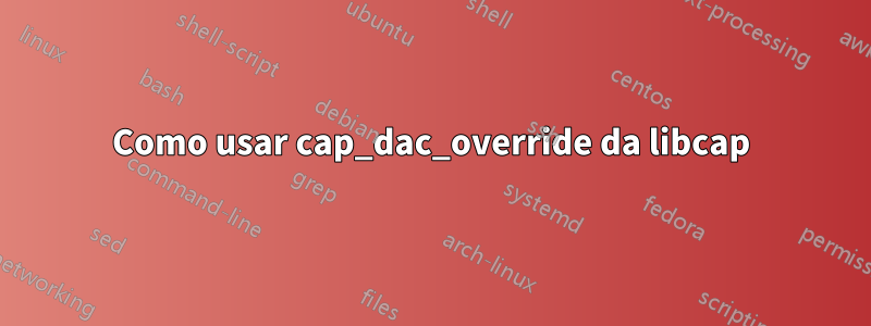 Como usar cap_dac_override da libcap