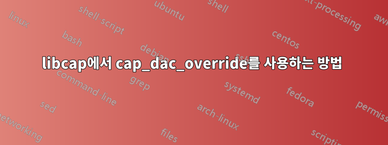 libcap에서 cap_dac_override를 사용하는 방법