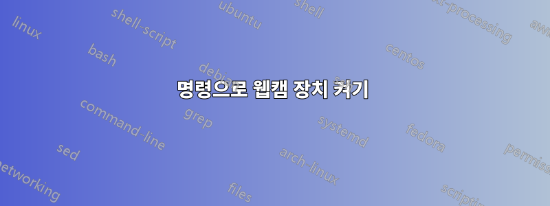 명령으로 웹캠 장치 켜기