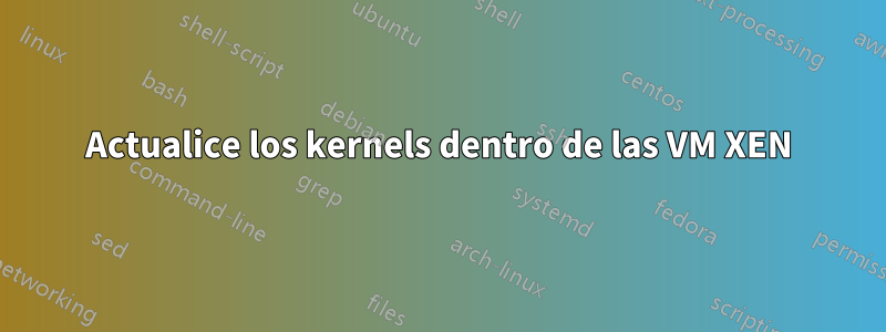 Actualice los kernels dentro de las VM XEN