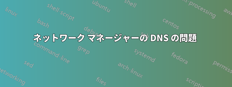 ネットワーク マネージャーの DNS の問題