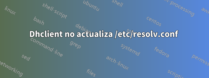 Dhclient no actualiza /etc/resolv.conf