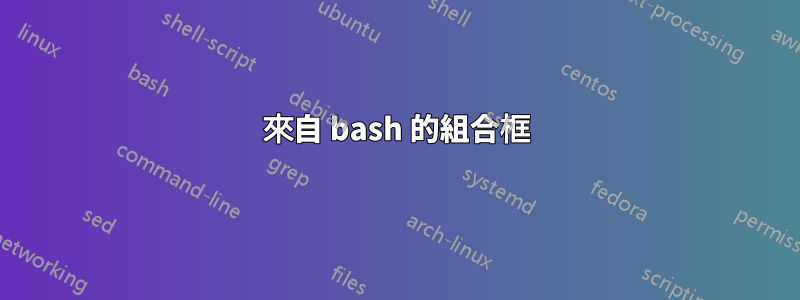 來自 bash 的組合框