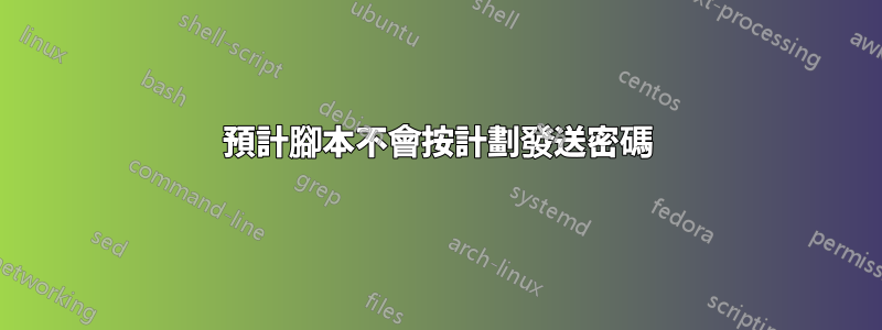 預計腳本不會按計劃發送密碼