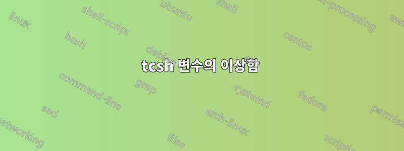 tcsh 변수의 이상함