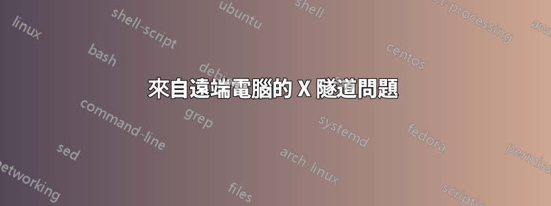 來自遠端電腦的 X 隧道問題