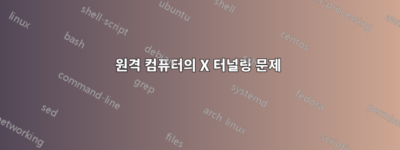 원격 컴퓨터의 X 터널링 문제