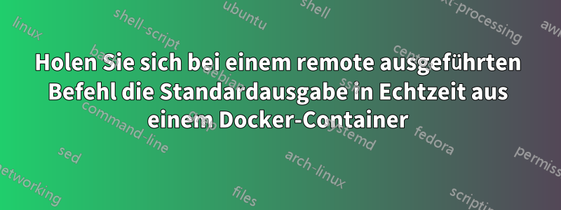 Holen Sie sich bei einem remote ausgeführten Befehl die Standardausgabe in Echtzeit aus einem Docker-Container