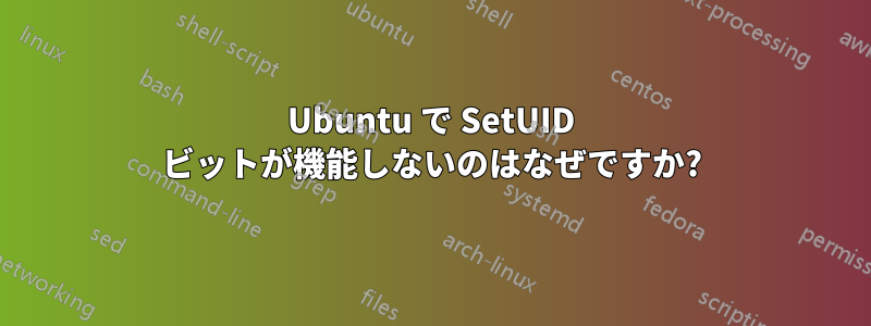 Ubuntu で SetUID ビットが機能しないのはなぜですか?