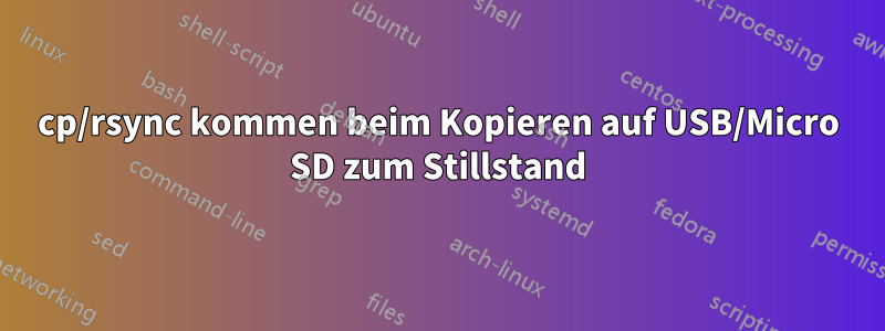 cp/rsync kommen beim Kopieren auf USB/Micro SD zum Stillstand