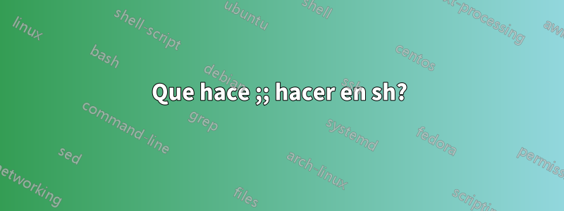 Que hace ;; hacer en sh?