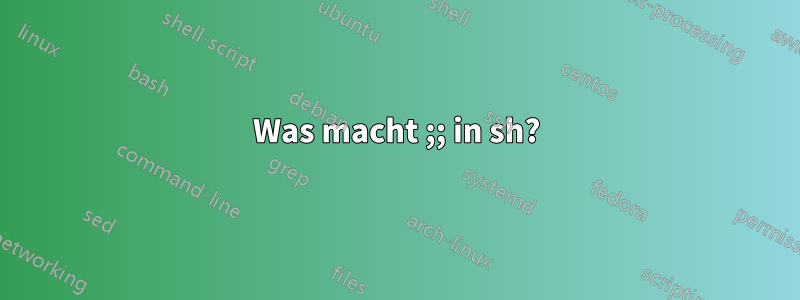 Was macht ;; in sh?