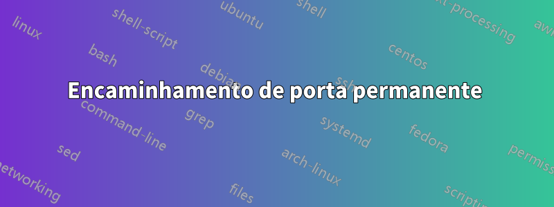 Encaminhamento de porta permanente