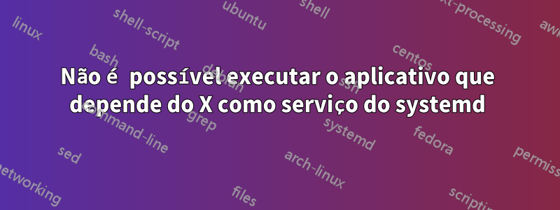 Não é possível executar o aplicativo que depende do X como serviço do systemd