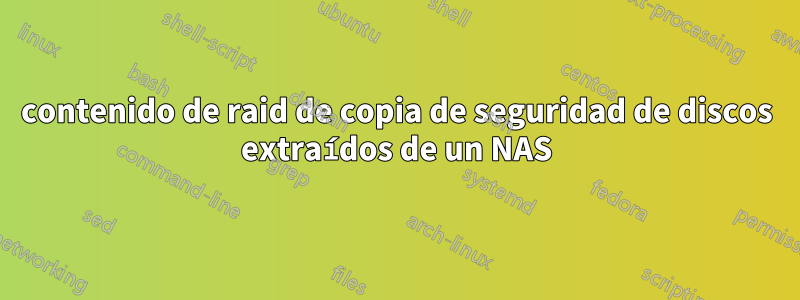 contenido de raid de copia de seguridad de discos extraídos de un NAS