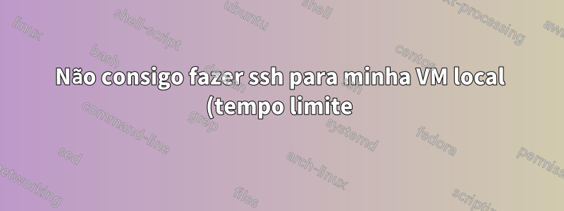 Não consigo fazer ssh para minha VM local (tempo limite)