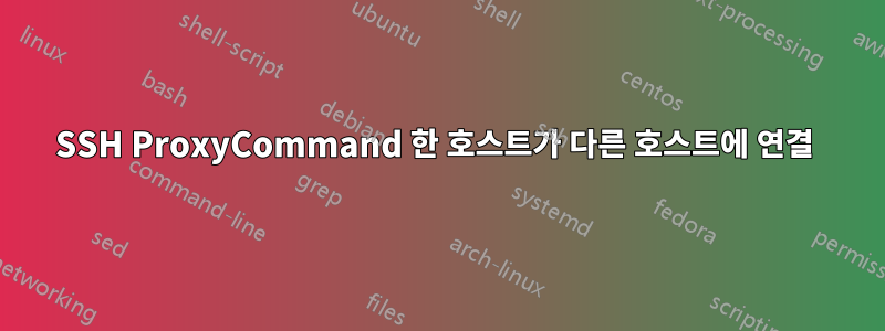 SSH ProxyCommand 한 호스트가 다른 호스트에 연결 