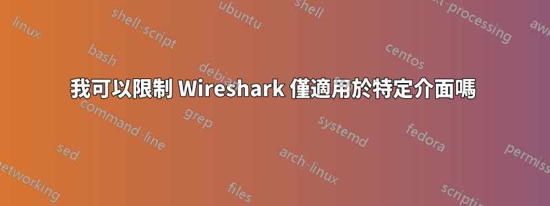 我可以限制 Wireshark 僅適用於特定介面嗎