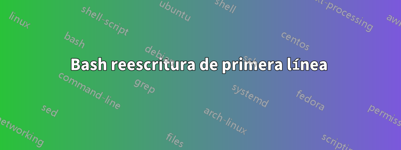 Bash reescritura de primera línea