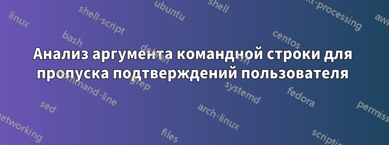 Анализ аргумента командной строки для пропуска подтверждений пользователя