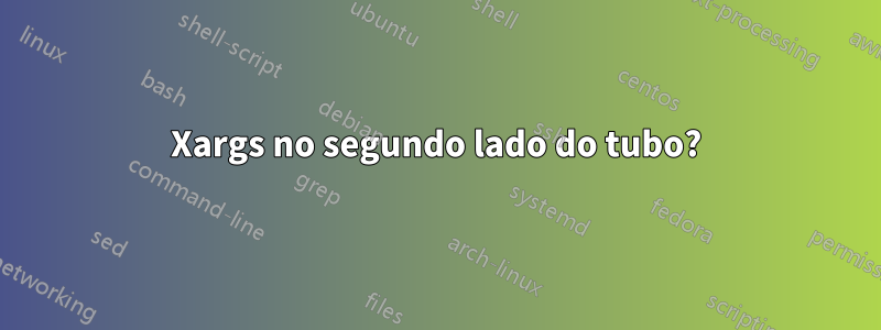 Xargs no segundo lado do tubo?