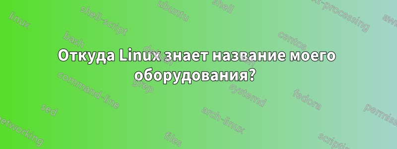 Откуда Linux знает название моего оборудования? 