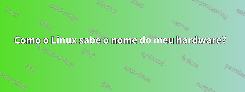 Como o Linux sabe o nome do meu hardware? 